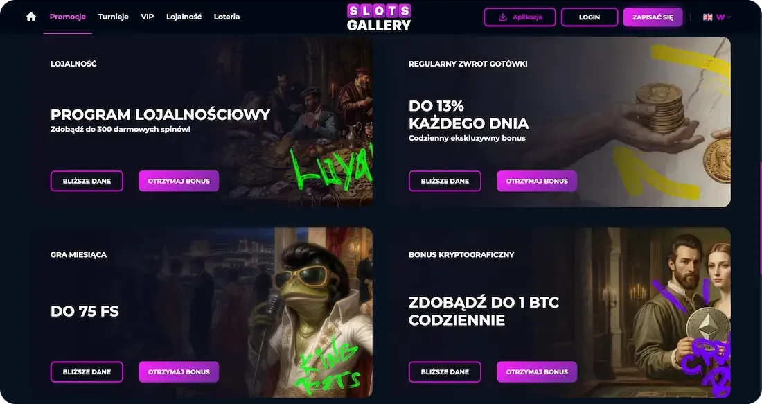 wszystkie bonusy w kasynie slotsgallery